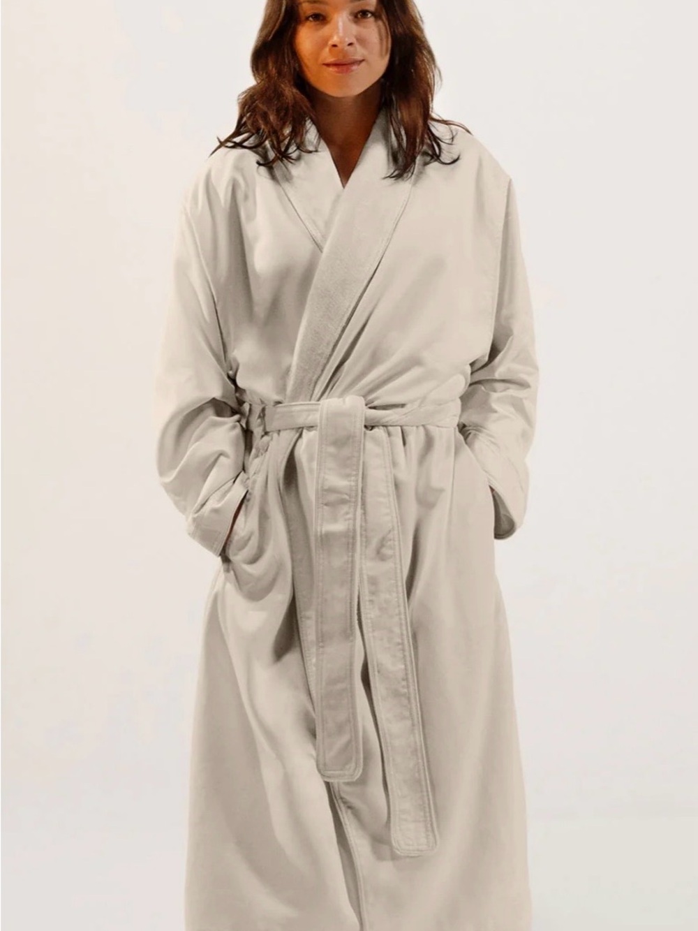 COMPHY BRAND PLUSHSPA ROBE S/M EUC CREAM COLORED LUXURY